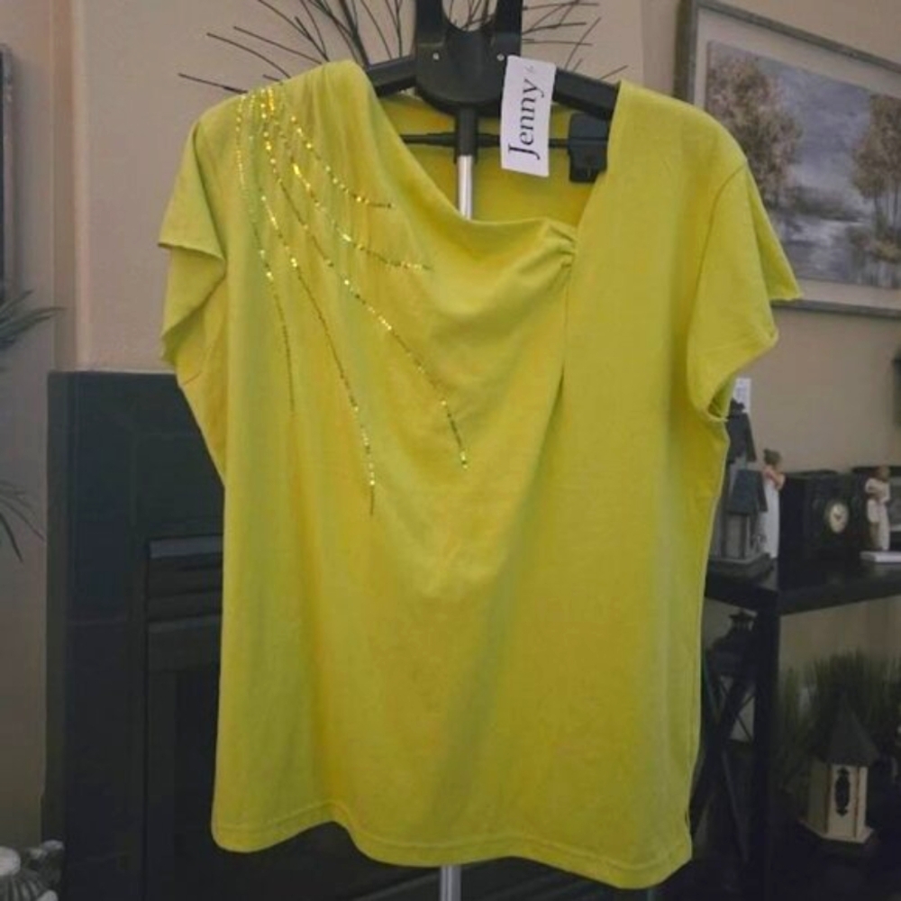 NWT Jenny embellished top sz XL